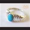 P Middleton Turquoise Ripple Ring Sterling Silver .925