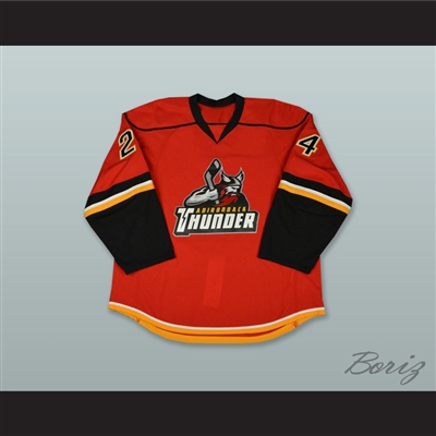 Ty Loney 24 Adirondack Thunder Red Hockey Jersey
