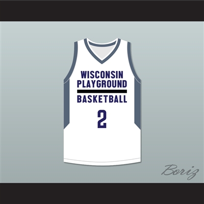 Tyler Herro 2 Wisconsin Playground Basketball White Basketball Jersey