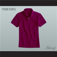 Men's Solid Color Tyrian Purple Polo Shirt