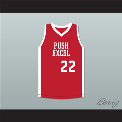 Tyrone Corbin 22 Push Excel Pro Basketball Classic Red Basketball Jersey 1985 Charity Event