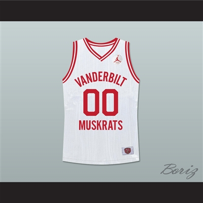 Family Matters Steve Urkel 00 Vanderbilt Muskrats High School White Basketball Jersey with Circle Patch