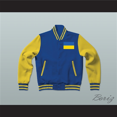 Ukraine Varsity Letterman Jacket-Style Sweatshirt