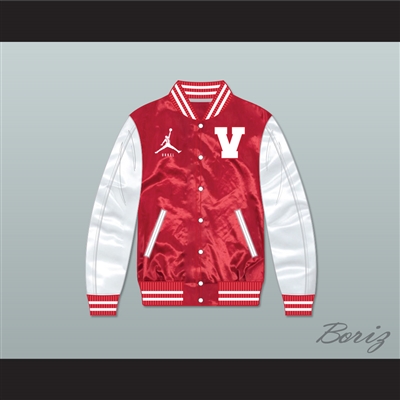 Steve Urkel Vanderbilt Muskrats High School Red/ White Varsity Letterman Satin Bomber Jacket
