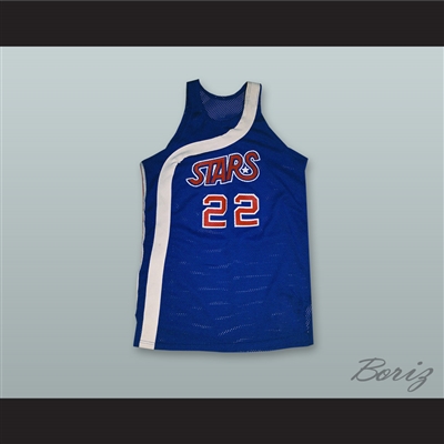 Utah Moses Malone 22 Blue Basketball Jersey