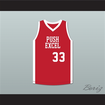Uwe Blab 33 Push Excel Pro Basketball Classic Red Basketball Jersey 1985 Charity Event