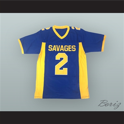 Leighton Vander Esch 2 Salmon River High School Savages Blue Football Jersey