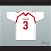 Velus Jones Jr. 3 Saraland High School Spartans White Football Jersey 1