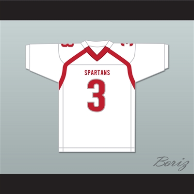 Velus Jones Jr. 3 Saraland High School Spartans White Football Jersey 2