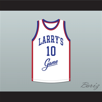 Vern Fleming 10 Larry's Game White Basketball Jersey 1988 Charity Event