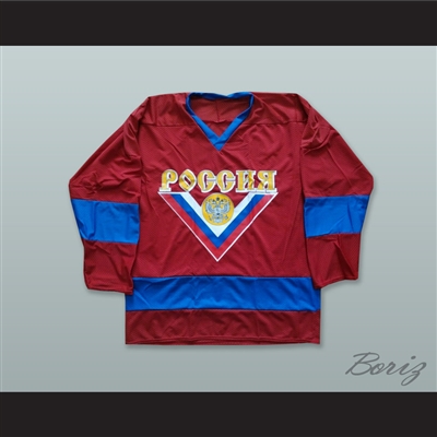 Viacheslav Fetisov 2 Russia Red Hockey Jersey