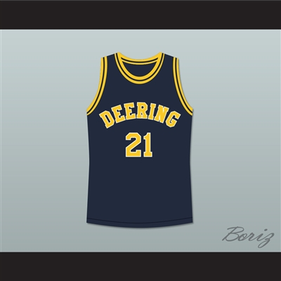 Hang Time Vince D'Amata 21 Deering Tornados High School Basketball Jersey