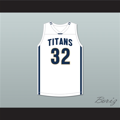 Vince Williams Jr 32 St. John's Jesuit High School and Academy Titans White Basketball Jersey 1