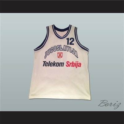 Vlade Divac 12 Yugoslavia Basketball Jersey