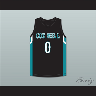 Wendell Moore Jr 0 Cox Mill High School Chargers Black Basketball Jersey 1