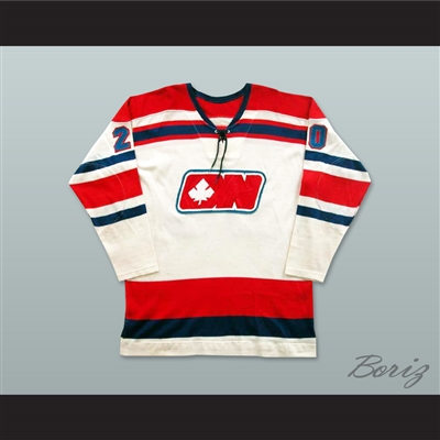WHA 1972-73 Ottawa Nationals Brian Conacher 20 Home Hockey Jersey