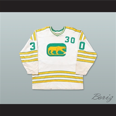 WHA 1973-74 Chicago Cougars Cam Newton 30 Home Hockey Jersey
