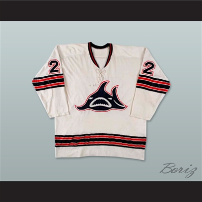 WHA 1973-74 Los Angeles Sharks Ron Garwasiuk 22 Home Hockey Jersey