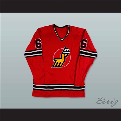 WHA 1974-75 Michigan Stags Gary Bredin 9 Away Hockey Jersey