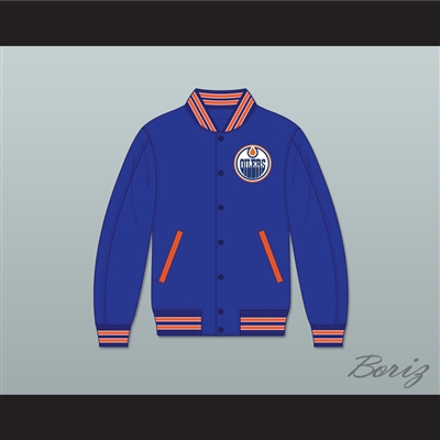 WHA Alberta Blue Varsity Letterman Jacket-Style Sweatshirt 2