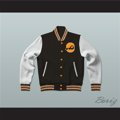 WHA Baltimore Blades Black and White Varsity Letterman Jacket-Style Sweatshirt 2