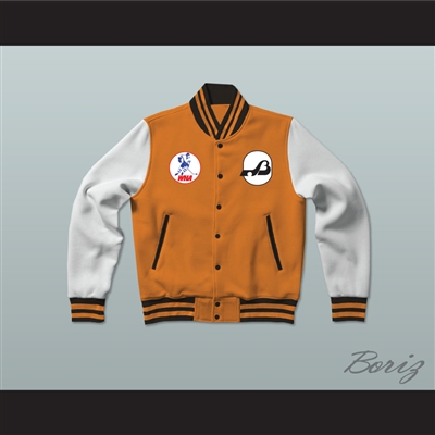 WHA Baltimore Blades Orange and White Varsity Letterman Jacket-Style Sweatshirt 1