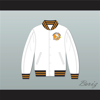 WHA Denver Spurs White Varsity Letterman Jacket-Style Sweatshirt 2