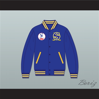 WHA Minnesota Blue Varsity Letterman Jacket-Style Sweatshirt 1