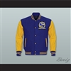 WHA Minnesota Royal Blue Wool and Yellow Gold Lab Leather Varsity Letterman Jacket 2