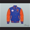 WHA New Jersey Knights Royal Blue Wool and Orange Lab Leather Varsity Letterman Jacket 1
