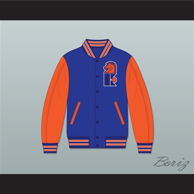 WHA New Jersey Knights Blue and Orange Varsity Letterman Jacket-Style Sweatshirt 2