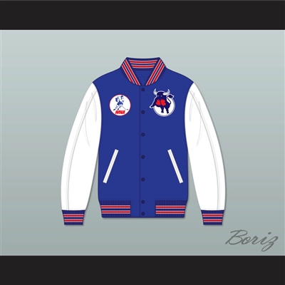 WHA Toronto Toros Blue and White Varsity Letterman Jacket-Style Sweatshirt 1