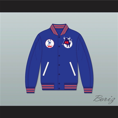WHA Toronto Toros Blue Varsity Letterman Jacket-Style Sweatshirt 1