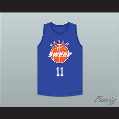 Walter 11 Clean Sweep Blue Basketball Jersey Slam Dunk Ernest