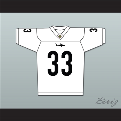 Julian Washington 33 Miami Sharks White Football Jersey Any Given Sunday Includes AFFA Patch