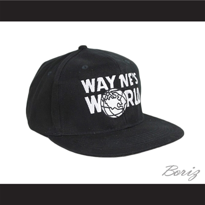 Wayne's World Hat Adjustable Black Baseball Cap