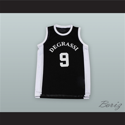 Wheelchair Jimmy 9 Degrassi Community School Panthers Black Basketball Jersey