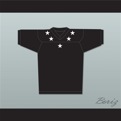 White Stars Black Football Jersey