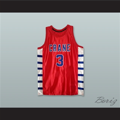 Will Bynum 3 Crane High School Cougars Red Basketball Jersey