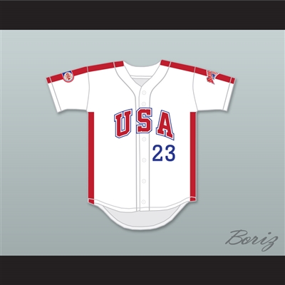 Will Clark 23 1984 USA Team White Button Down Baseball Jersey