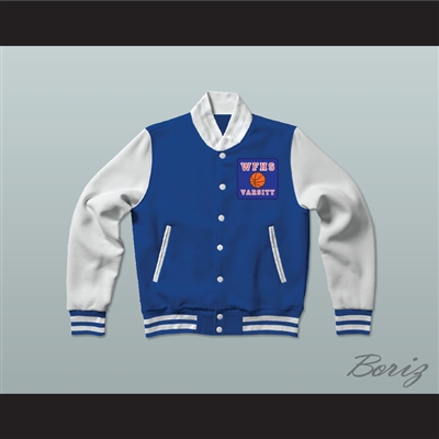 Will Foster High School Patriots Blue Varsity Letterman Jacket-Style Sweatshirt The Red Sneakers