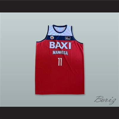 William Magarity 11 Basquet Manresa Spain Red Basketball Jersey