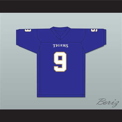 Omar Williams 9 Manassas Tigers High School Blue Football Jersey Undefeated