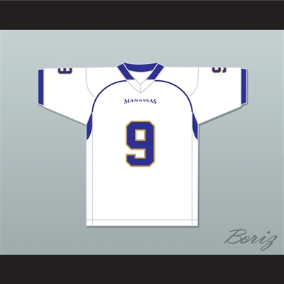 Omar Williams 9 Manassas Tigers High School White Football Jersey Undefeated