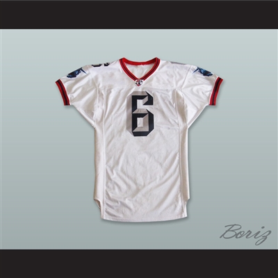 Wilson 6 Buffalo Destroyers White Football Jersey