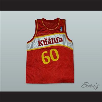 Wiz Khalifa 60 Taylor Gang Red Basketball Jersey with Patch
