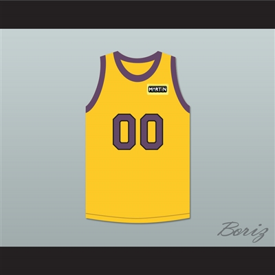 Cole Brown Your Name Here 00 Yellow Basketball Jersey with Martin Patch