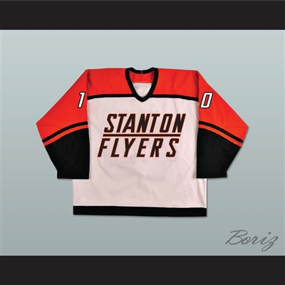 Dean Youngblood 10 Stanton Flyers High School White Hockey Jersey