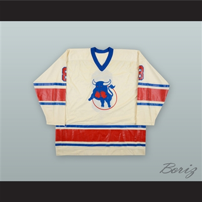 Yves Dandurand 8 Birmingham Bulls White Hockey Jersey