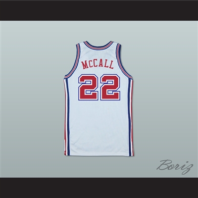 Quincy's Dad Zeke McCall 22 Pro Career Basketball Jersey Love and Basketball
